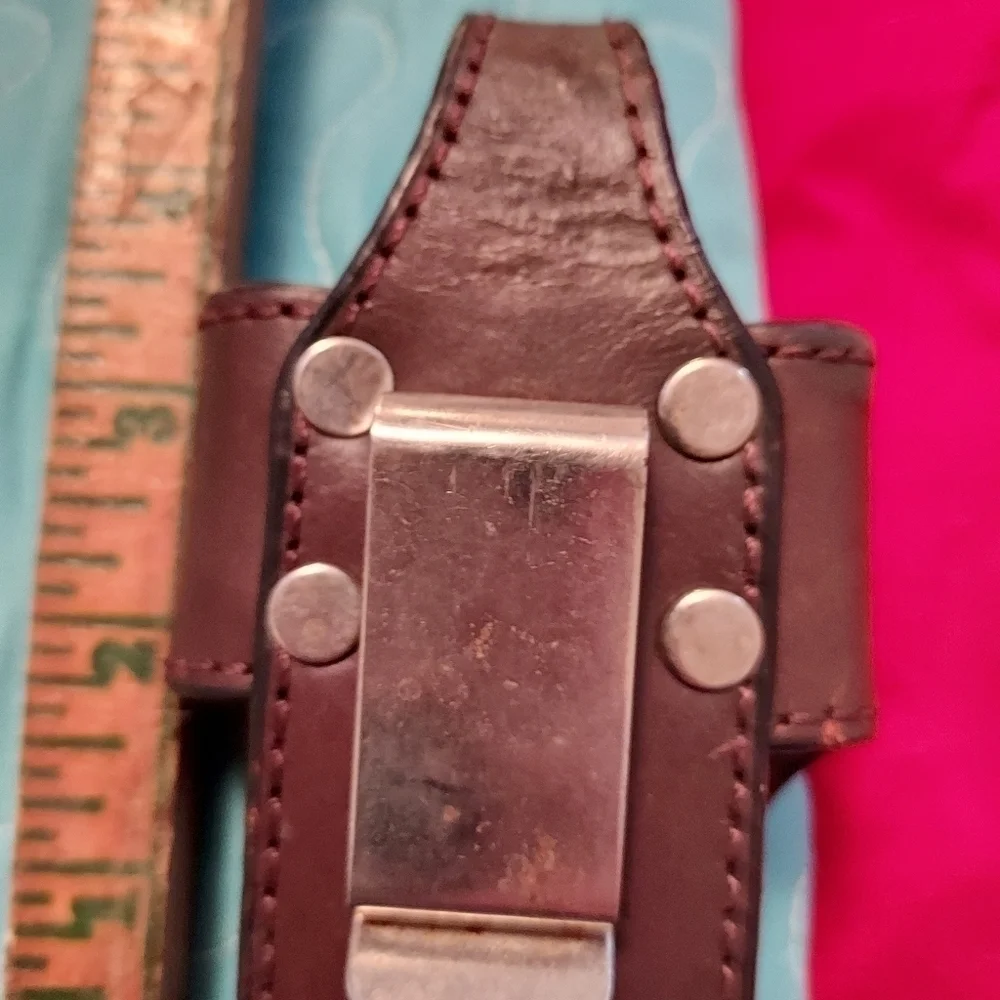Xsmall leather phone case clip on